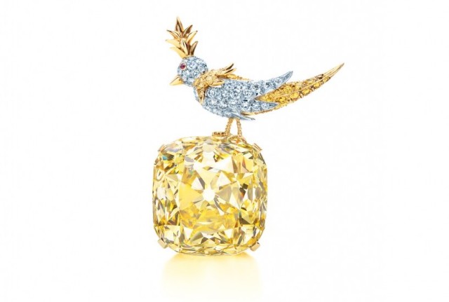 Tiffany Yellow Diamond in "Bird on a Rock"