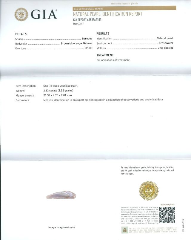 GIA-certificat-Fish-Pearl